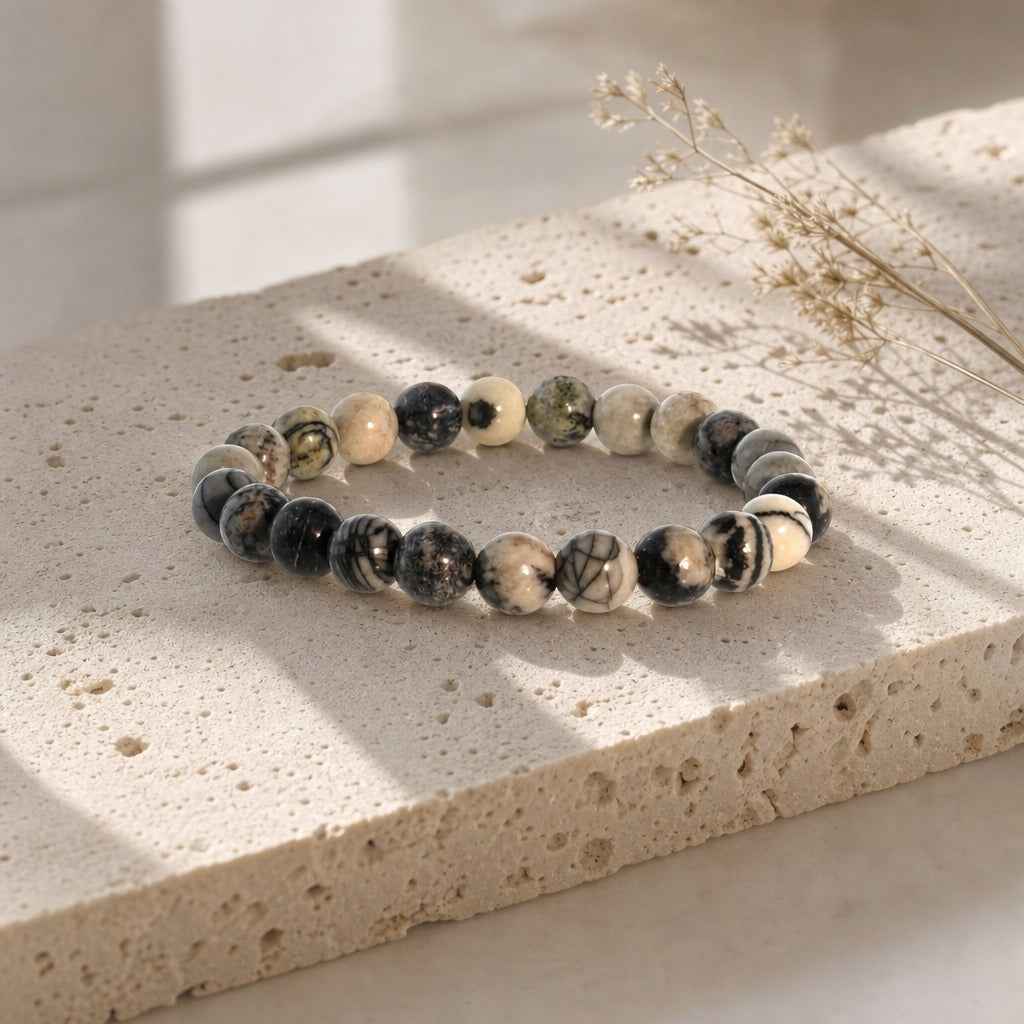 Silk Stone Round Bracelet - 8mm