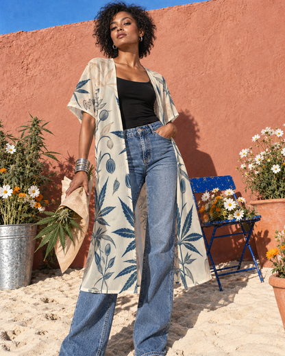 Soft Sativa Mesh Short-Sleeve Cardigan