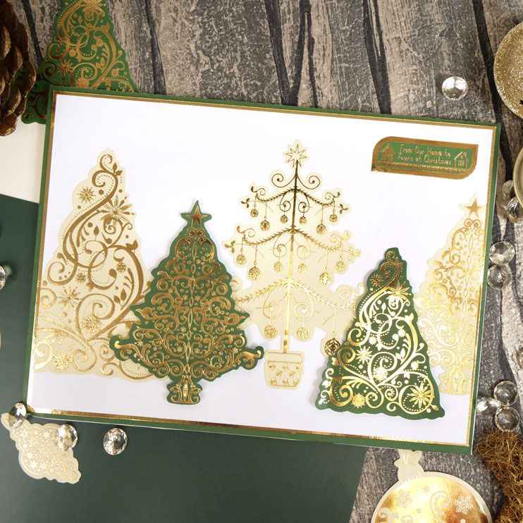 Christmas Stickables Self Adhesive Foiled Christmas Trees