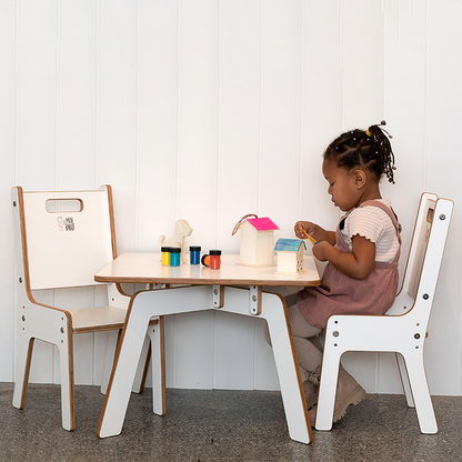 Erweiterungsset für Tisch und Stühle aus Holz für Kinder – Le Mini Curieux