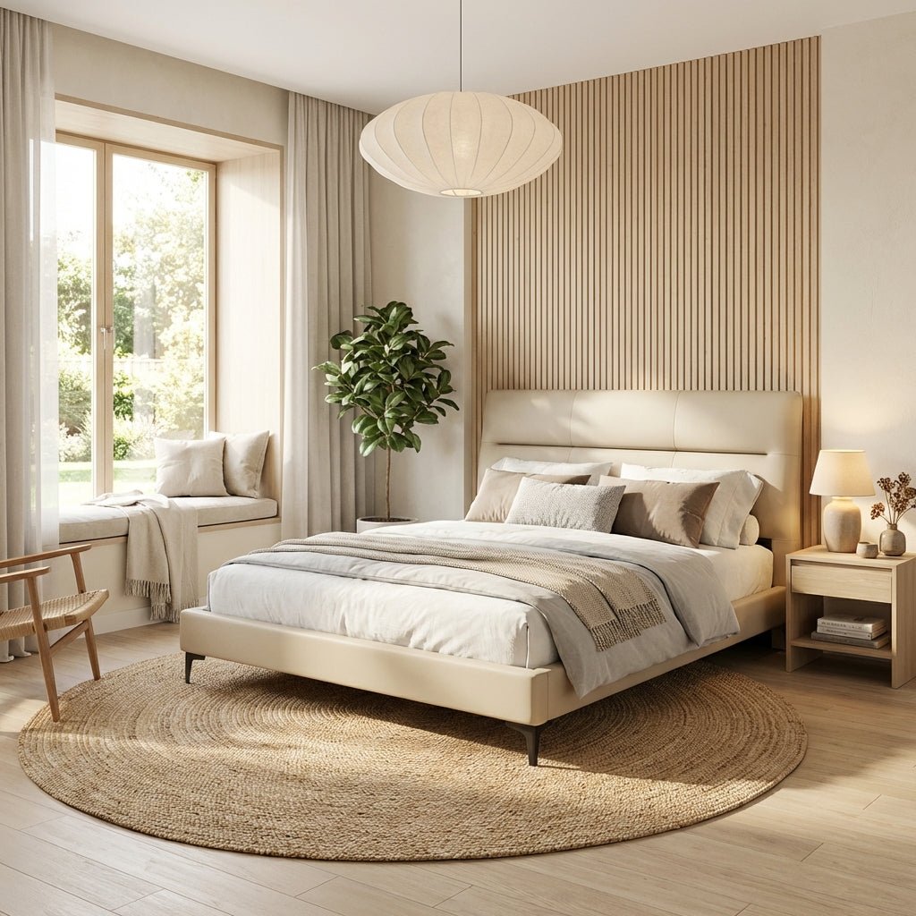 Haven Premium Faux Leather Platform Bed
