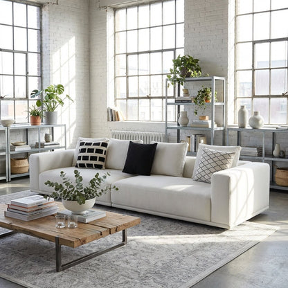 Nordic Cotton and Linen Fabric Sofa