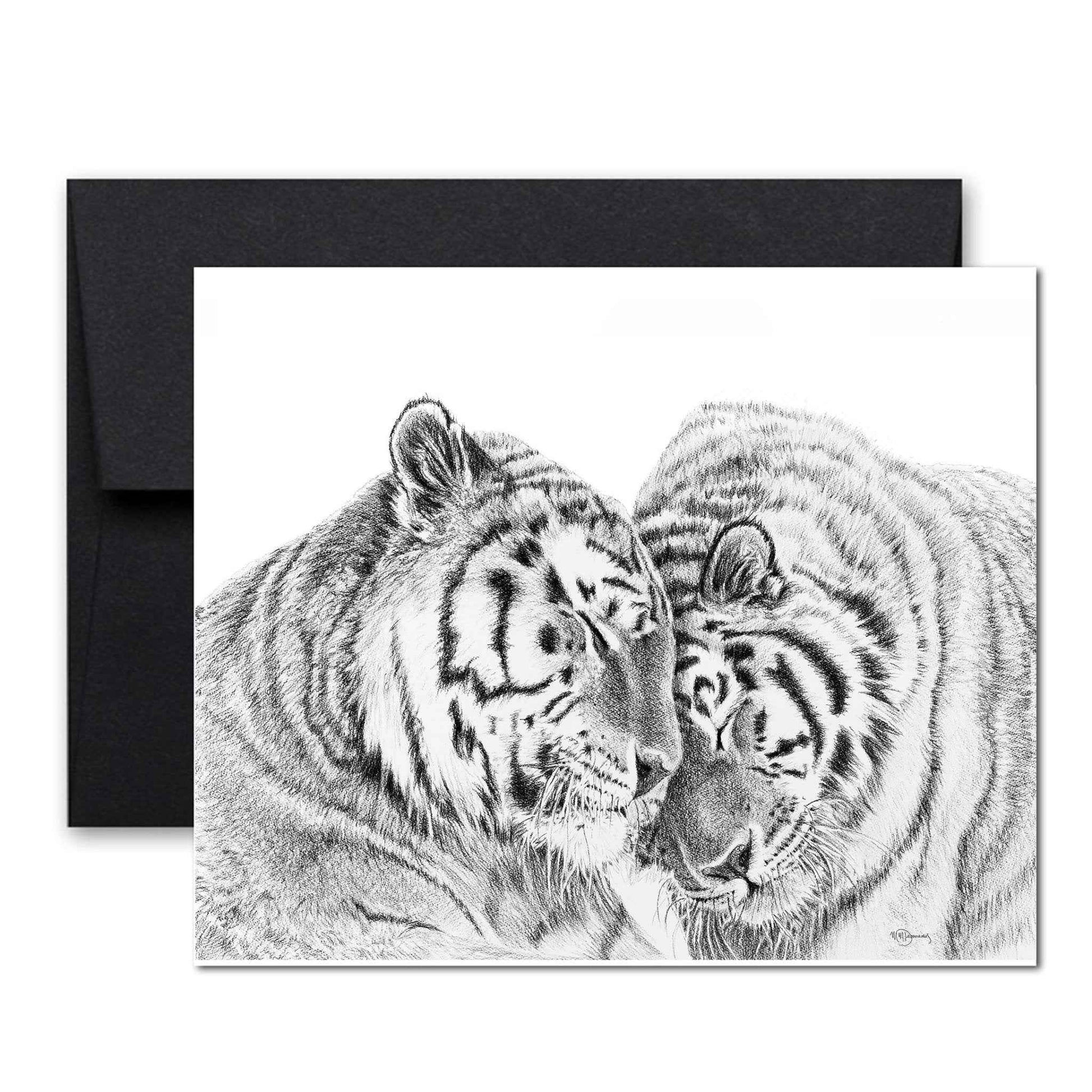 Tigers Greeting Card - collaboration with  La Fondation du Zoo de Granby