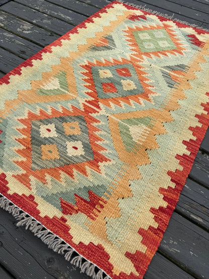 Tiny Afghan Kilim | 2' x 3'