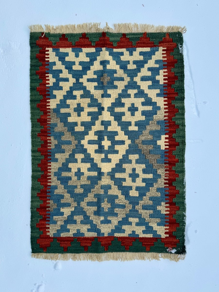 Tiny Persian Qashqai Kilim | 2' x 2' 11"
