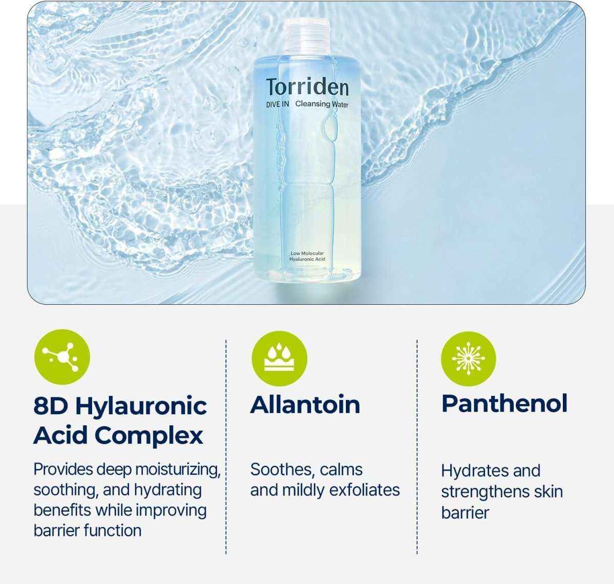 Torriden Dive-In Low Molecular Hyaluronic Acid Cleansing Water 400ml