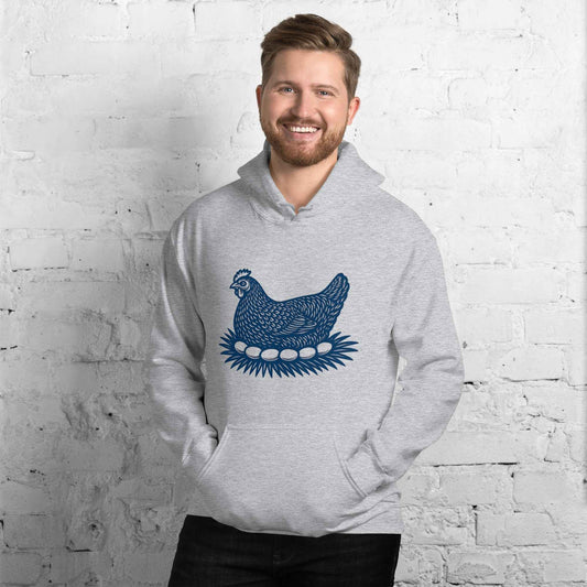 Retro Hen Unisex Bunny Hug (Hoodie)