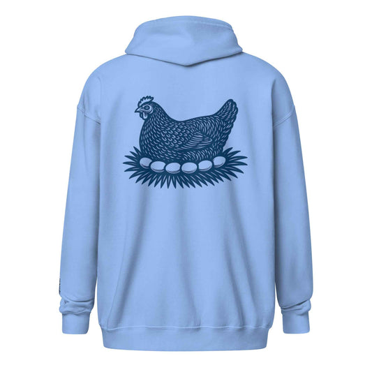 Retro Hen Unisex heavy blend zip bunny hug (hoodie)
