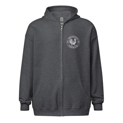 Retro Chicken Skeleton Unisex heavy blend zip hoodie