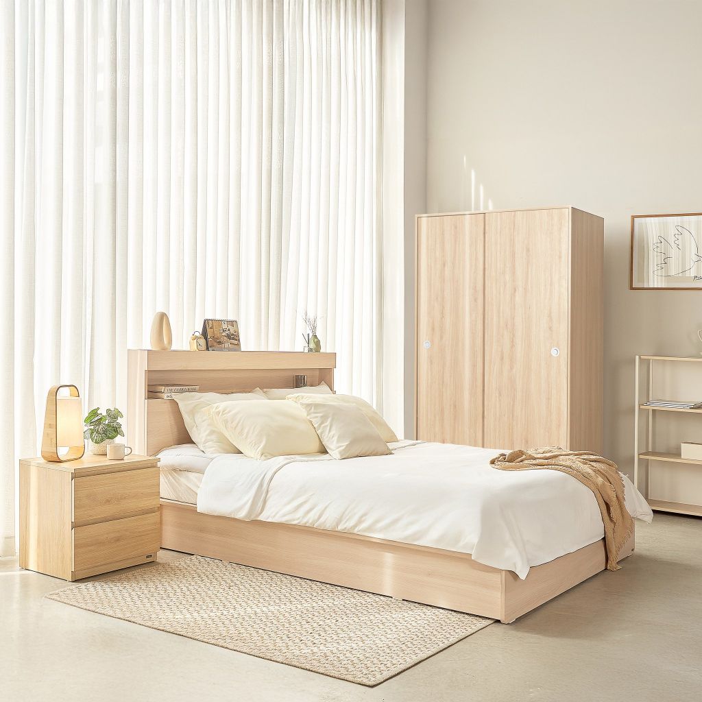 Vienna Bedroom Set: Storage Bed & Sliding Wardrobe Combo