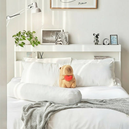 Vienna Wooden Bed with Storage Drawers & Integrated Power Outlets (White)