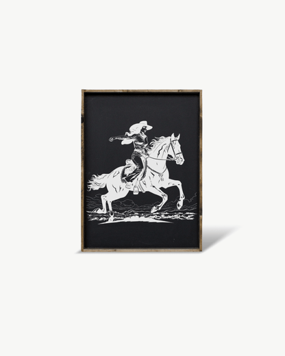 Vintage Cowgirl Wood Sign - AURABAGS SHOP