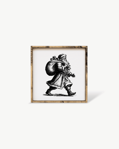 Vintage Santa - Framed Christmas Print - AURABAGS SHOP