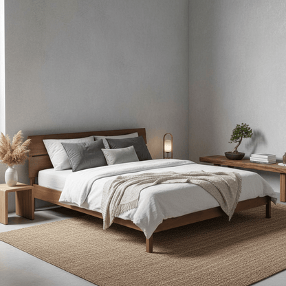 Vline 601 Acacia Wood Bed Frame
