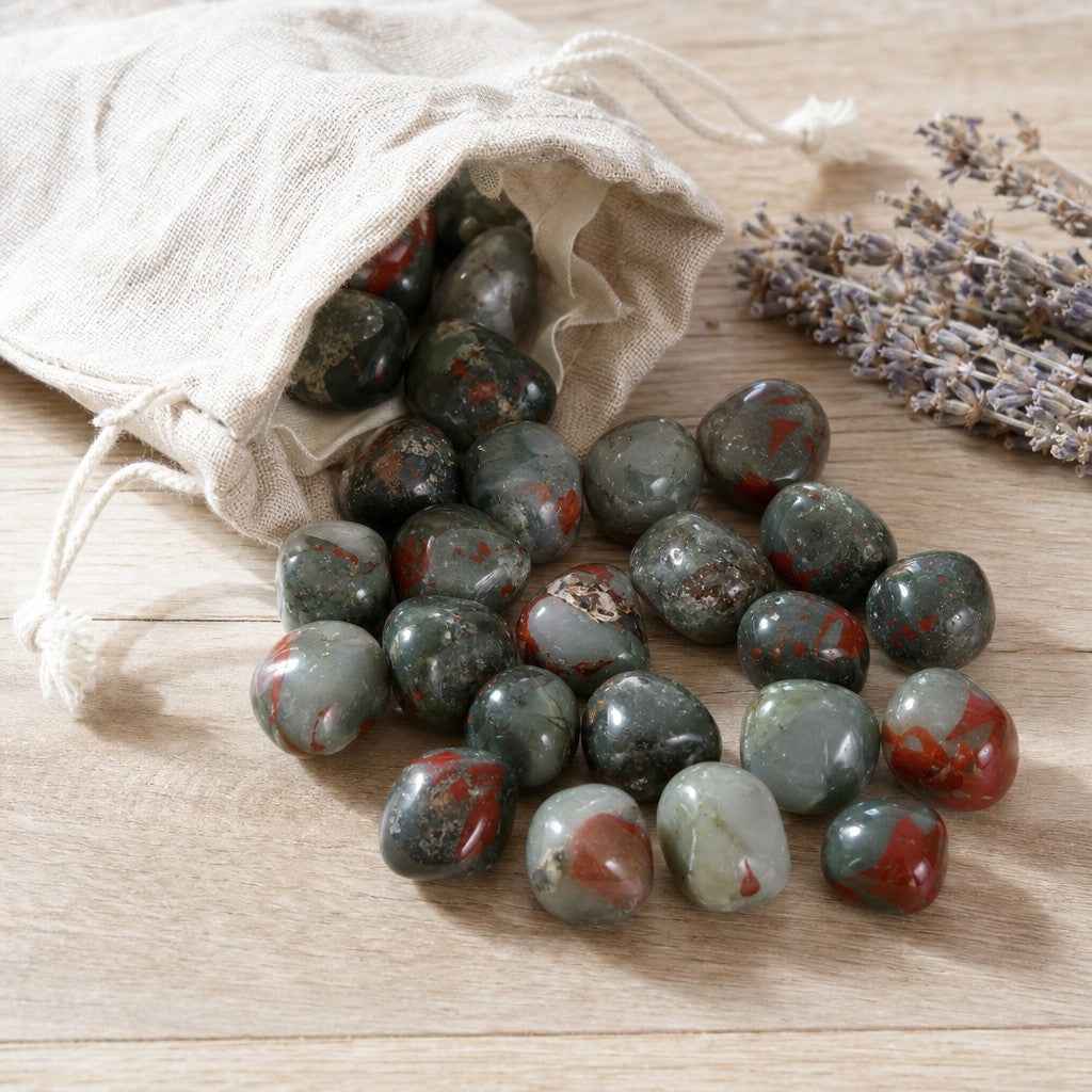 African Bloodstone Tumbled Stone