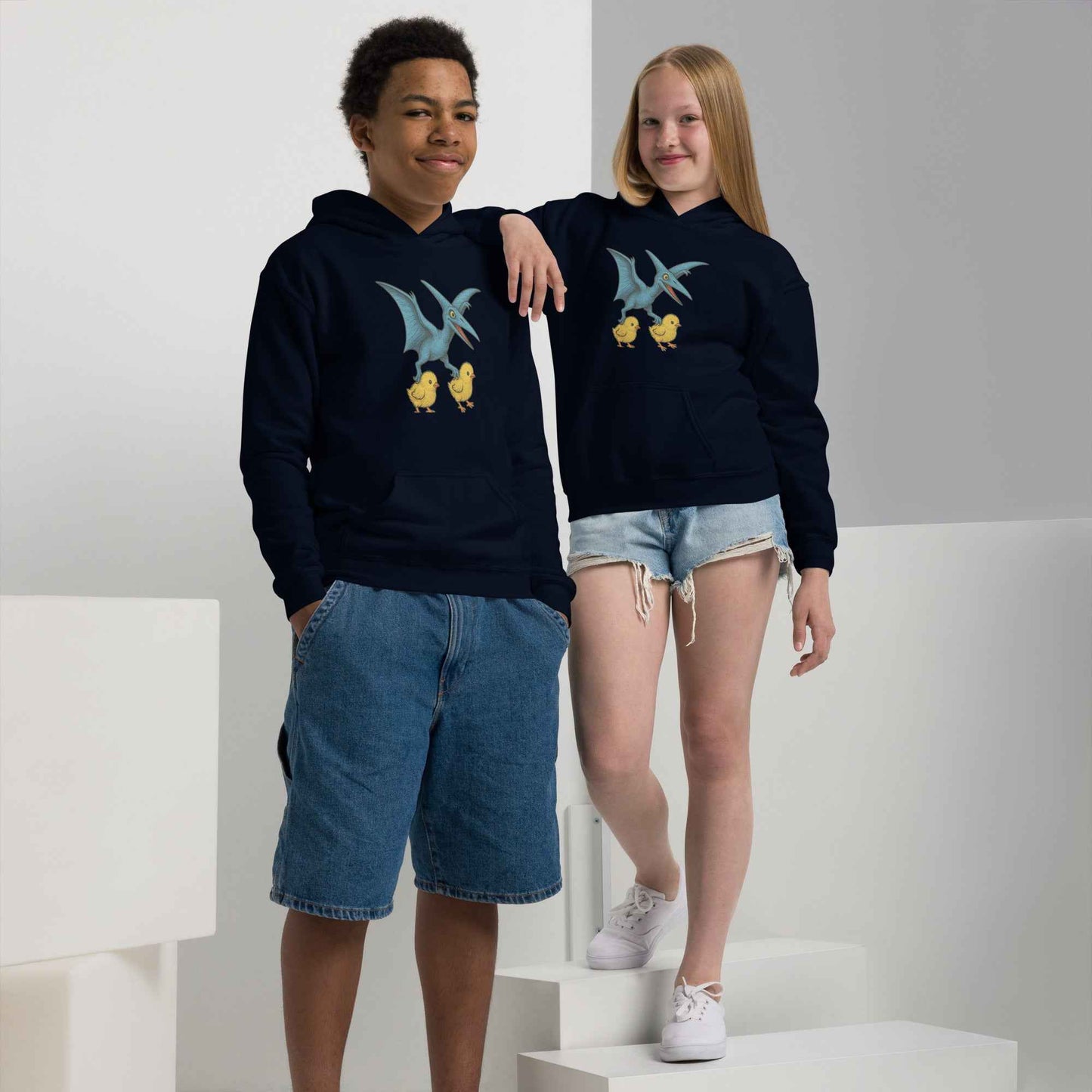 Chickasaurous Pteropoultry Youth heavy blend bunny hug (hoodie)
